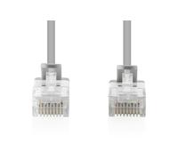 CAVO RETE CAT 6 U-UTP RAME LSZH SLIM 0.5 m, GRIGIO