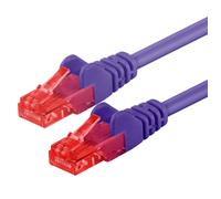 Cavo Rete Cat6 UTP CCA 1,5m Viola 1000Mbps - Goobay ICOC CCA6U-015-VLG