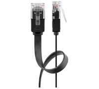 Cavo Rete Cat6 UTP Piatto 15m Nero Rame RJ45 - Goobay ICOC U6EB-FL-150BK