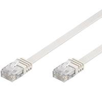 Cavo Rete Cat6 UTP Piatto 2m Bianco 100% Rame AWG32 RJ45 - Goobay ICOC U6EB-FL-020WH
