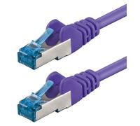 Cavo Rete Cat6A S/FTP LSZH 1m Viola 100% Rame - Goobay ICOC LS6A-010-VLG