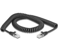 Delock RJ45 SpiralCavo Stecker zu Cat.5e black Cavo Rete UTP 2 m 87993