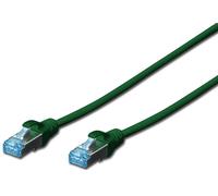 CAT 5e SF-UTP patch cord, Cu, PVC AWG 26/7, length 0.5 m, color green