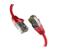 EFB-Elektronik - Cavo di rete CAT. 8 fino a 40 Gb - Cavo Ethernet LAN da 0,5 m con protezione antipiega - Trasmissione PoE di dati ed alimentazione - Connettore RJ45, schermatura S/FTP PIMF - Rosso