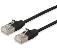 Equipaggiare slim - cavo patch - rj -45 (m) a rj -45 (m) - 50 cm - s/ftp - cat 6a - sagome a forma di gancio - nero NEW
