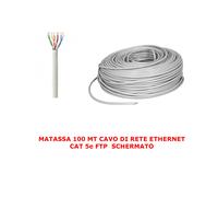 CAVO RETE ETHERNET INTERNET RJ45 RJ 45 CAT 5E FTP MATASSA 100 METRI FTP ADSL CCA