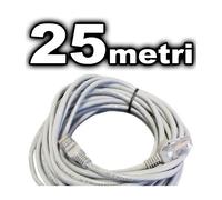 CAVO RETE ETHERNET UTP CAT5E LAN RJ45 8P8K PROLUNGA NETWORK INTERNET FILO 25 MT