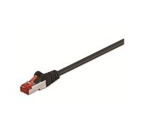 Goobay 68687 CAT 6 Cavo Patch, Rete S/FTP (PiMF), Nero, 0.5m Length