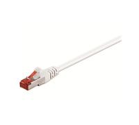 Goobay 93502 CAT 6 Cavo Patch di Rete S/FTP (PiMF), Bianco, 1m Lunghezza