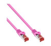 InLine 20832 Cavo Patch LAN, S/FTP Pimf, Cat.6, 250 MHz, Guaina PVC, Cu 100% Rame, 0.25M Rosa