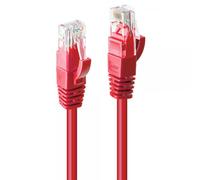 Cavo rete lindy non schermato cat. 6 u/utp rosso 1mt pin placcati oro 38750