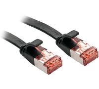 Lindy Cavo di rete U/FTP Cat.6 Flat Nero 10 m
