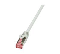 LogiLink CQ2022S RJ45 Cavo di rete cavo patch CAT 6 S/FTP 0.50 m Grigio Ritardante di fiamma con protezione 1 pz.
