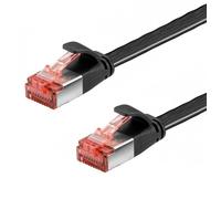 Cavo Rete Patch Piatto Cat6 U/FTP 1m Nero - Goobay ICOC F6-FL-010BK