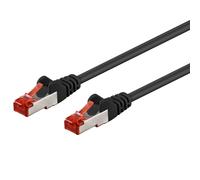 Goobay 68687 CAT 6 Cavo Patch, Rete S/FTP (PiMF), Nero, 0.5m Length