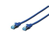 CAVO RETE SCHERMATO F/UTP CAT. 5E - MT. 0,25 - COLORE BLU