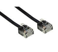 Cavo Rete Utp Cat. 6A Ultrapiatto Con Connettore Salvaspazio Mt 1 Colore Nero