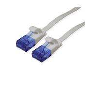 VALUE Cavo patch cat.6A A) UTP extra piatto grigio 0,5 m