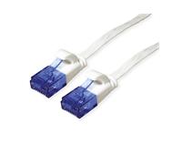 VALUE Cavo patch Cat.6A A) UTP extra piatto, bianco, 0,5 m