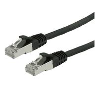 CAVO RETE VALUE S/FTP Patch Cord Cat.6, halogen-free, black, 2m