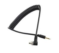Cavo retrattile da 1 metro lampeggiante per sincronizzazione della fotocamera, cavo da PC a 2,5 mm, cavo a spirale di lunga durata, porta in PVC, accessorio portatile a molla per sincronizzazione