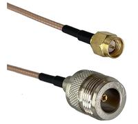 Cavo RF Jumper a treccia RG316 RG58 N a N SMA RP SMA maschio e jack femmina con dado passaparete dritto 6 pollici ~ 20 m(RG316 N F to SMA M,3FT (1M))