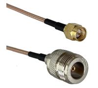 Cavo RF Jumper a treccia RG316 RG58 N a SMA RP maschio e jack femmina con dado passaparete dritto 6 pollici ~ 20 m(RG316 N F to SMA M,3FT (1M))