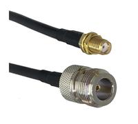 Cavo RF Jumper a treccia RG316 RG58 N a SMA RP maschio e jack femmina con dado passaparete dritto 6 pollici ~ 20 m(RG58 N F to SMA F,3FT (1M))