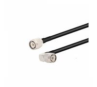 Cavo RG58 impermeabile TNC femmina da paratia a TNC maschio connettore coassiale prolunga adattatore a ponticello a spirale da 50 Ohm(TNC M to TNC M90,15CM)