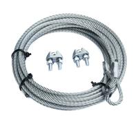 CAVO RICAMBIO PORTE BASCULANTI FUNE D. 4mm GANCIO AD ASOLA + 2 MORS. CONTRAPPESO