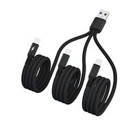 Cavo ricarica da USB-A a tipo C con tre, Black 20CM | Tre connettori tipo C da un ' sorgente USB-a, due connettori riservati per la ricarica a 5 V, cavo