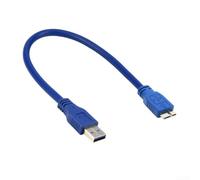 Cavo Ricarica per e 35cm per Seagate External Drive Cavo Ricarica | Trasferimento dati , compatibile per seagate Backup Plus, connettore USB 3.0 Type-B, lunghezza 35cm, per colore blu