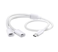 Cavo Ricarica Splitter USB C Per Telecamera Per Pannello Solare Esterno Per Sistemi Sicurezza Costruzione in PVC Resistente Alle Intemperie Cavo Sdoppiatore Per Monitoraggio Della Sicurezza Da