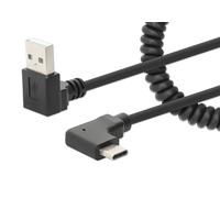 Cavo Ricarica USB-A a USB-C 1m Spiralato Nero Manhattan ICOC-USB-CHAC-SP