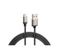 Cavo rinforzato Usb > Micro Usb 100 cm Nero Struttura in metallo, collo CAVO