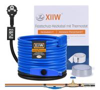 Cavo riscaldante antigelo da 12 m, con termostato e indicatore di temperatura, tubo di riscaldamento da 230 V, 16 W/M per tubo dell'acqua, cavo di riscaldamento impermeabile per tubazioni
