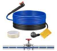 Cavo Riscaldante Antigelo per Tubi,Ci-Fotto Cavo Scaldante Autoregolante 6M Termostato Integrato per Proteggere Tubature dell'acqua,Tubature Domestiche in Metallo/Plastica,Scarichi e Lavandini (15W/M)