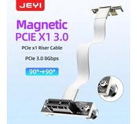 Cavo riser Fixatiom magnetico JEYI PCIe 4.0/3.0 X1 16 Gbps/8 Gbps - 90 ° Doppio angolo per scheda WiFi PCIe, adattatore M.2, scheda PCIe USB