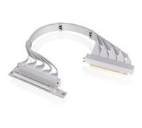 Thermaltake Cavo riser PCIe 4.0 con connettori a 90°; bianco; trasmissione ad alta velocità da 16 Gbps; 400 mm; schermatura EMI; AC-077-CO6OTN-C1; 3 anni di garanzia