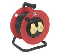 Cavo Rocchetto 25m 2 X 110V 1.5mm ² Resistente Thermal Trip - Sealey CR12515 New