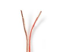 NEDIS - Cavo per altoparlante, 2 x 4 mm2, 15 m, colore: Trasparente