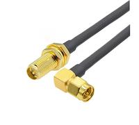Cavo RP-SMA Maschio a RP-SMA Femmina 1 5 mm Paratia filo RG-58 50 Ohm Rf Cavo jumper estensione dell'antenna a trecce coassiali(RPSMA F to SMA M90,1M)