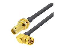 Cavo RP-SMA Maschio a RP-SMA Femmina 1 5 mm Paratia filo RG-58 50 Ohm Rf Cavo jumper estensione dell'antenna a trecce coassiali(SMA F to RP M90,15M)
