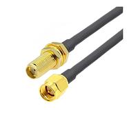 Cavo RP-SMA Maschio a RP-SMA Femmina 1 5 mm Paratia filo RG-58 50 Ohm Rf Cavo jumper estensione dell'antenna a trecce coassiali(SMA F to SMA M,25M)