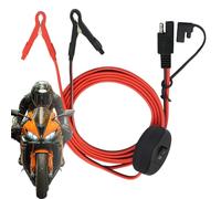 Cavo SAE,Cavo Caricabatterie per Motociclo con Pulsante | Adattatore SAE Per ATV Rimorchio Trattore Tosaerba Moto Auto