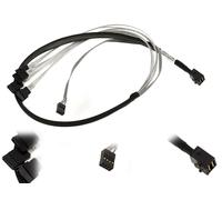 Cavo SAS MiniSAS SFF-8643 A 4 Porte SATA Con Connettore Sideband - 100 Cm