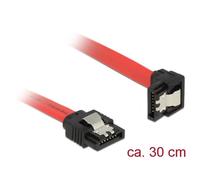 Cavo SATA Delock 0,3 m Maschio/Maschio Nero/Rosso 6 Gb/s
