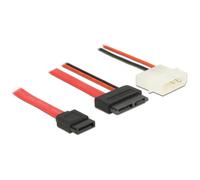 Cavo SATA DeLOCK 0,5 m maschio-maschio nero-rosso