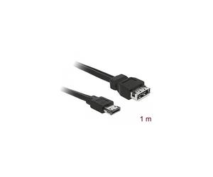 CAVO SATA DELOCK Power Over eSATA Extension cable male-female 1m
