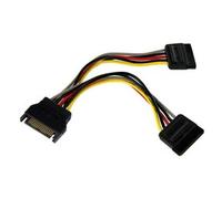 ST PYO2SATA - Cavo splitter a Y SATA 15 pin, 15 cm, nero/rosso/giallo